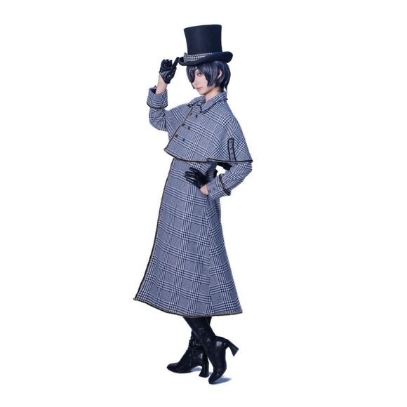 Black Butler Ciel Phantomhive Houndstooth Cosplay Costume Large women’s - Picture 2 of 7